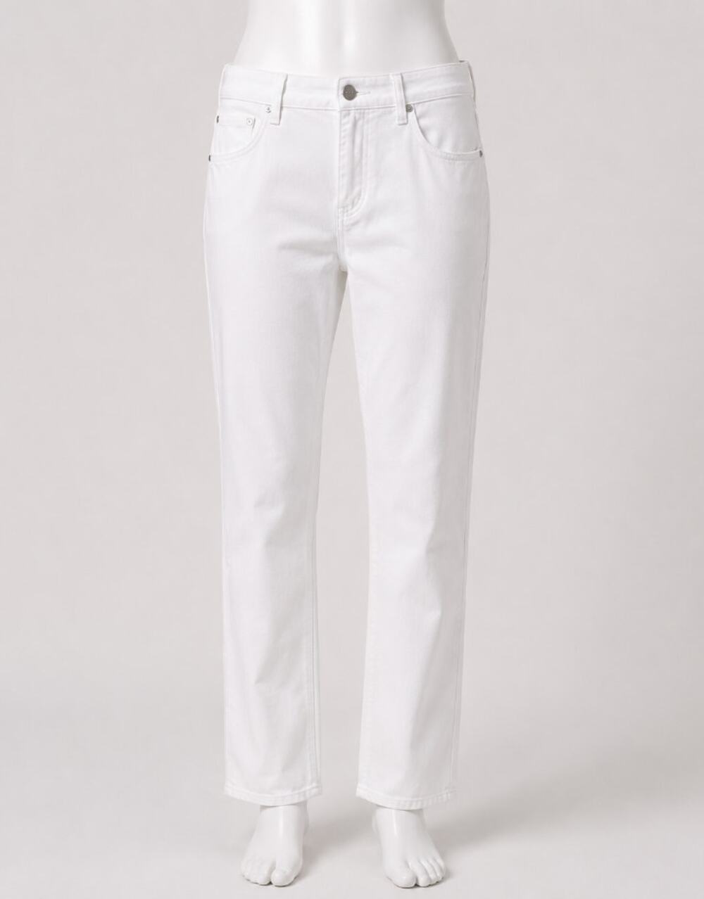 NWT Goldsign The A Jean Ivory Straight Leg Jeans US 32